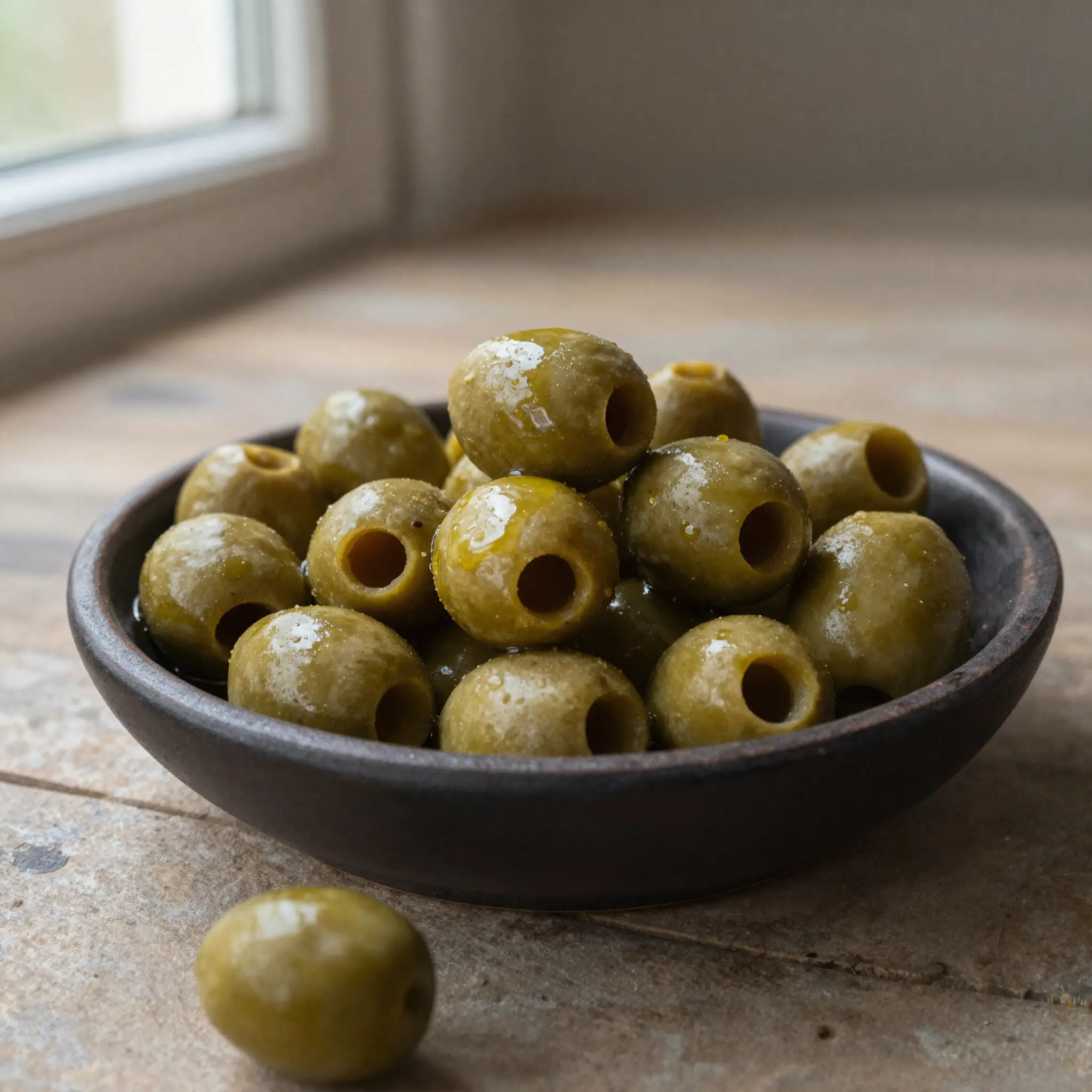 Greek naturally fermented table olives