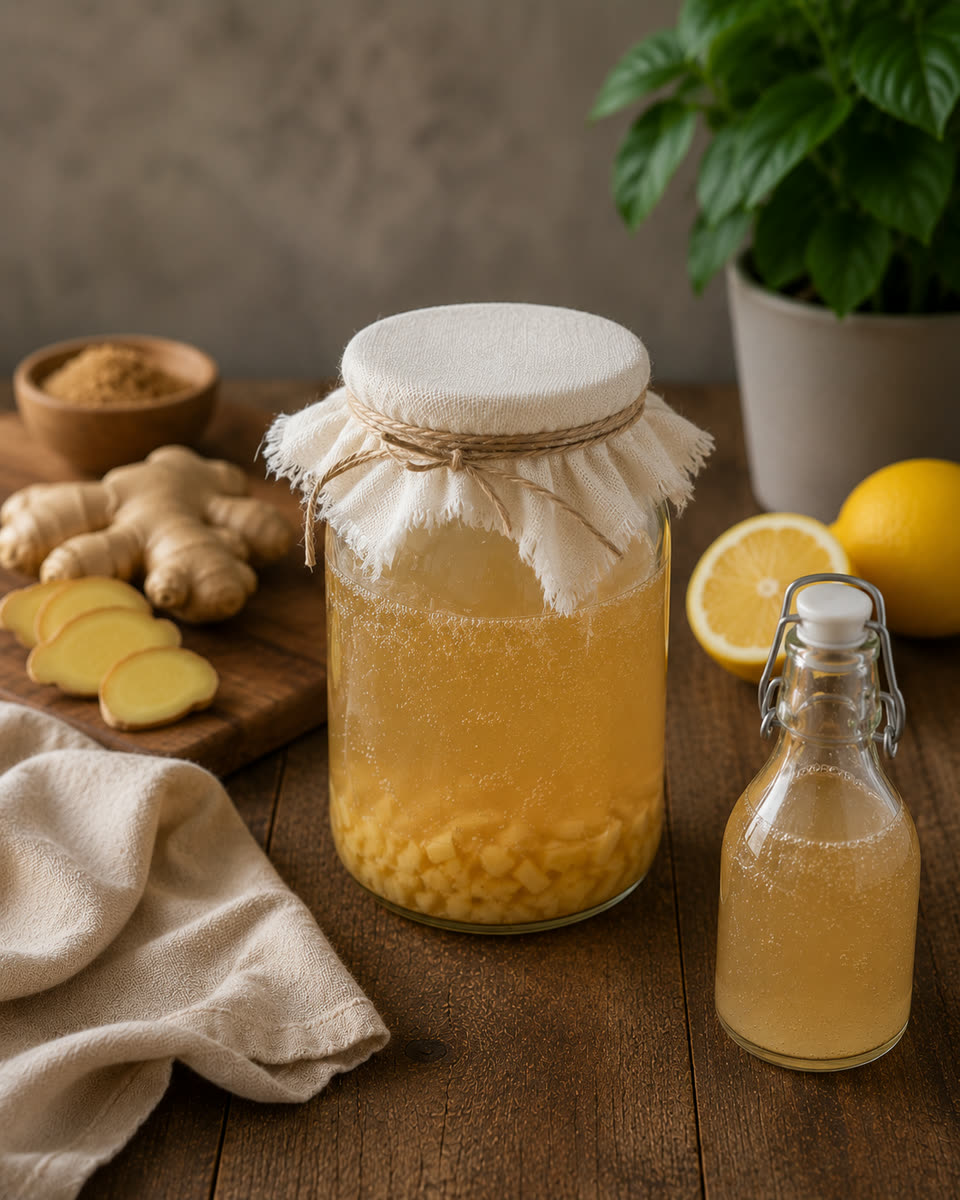 Traditional (wild-fermented) ginger beer